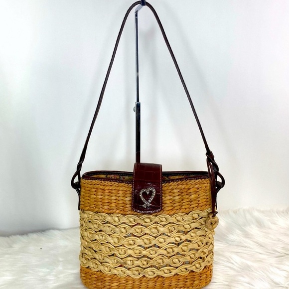 Brighton Straw with Leather Accents Purse. OS - Picture 1 of 7